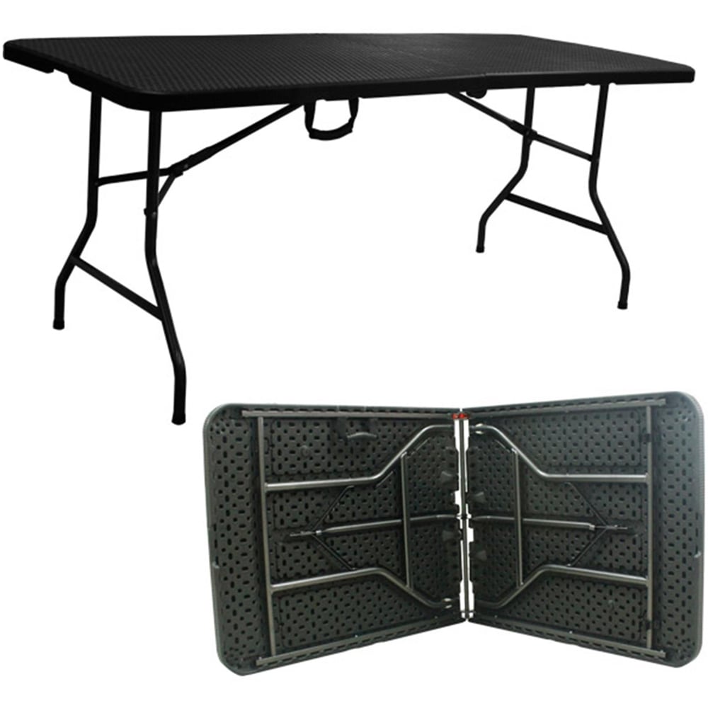 Gr8 Garden Rattan Effect Heavy Duty Folding Table 6ft Image 2