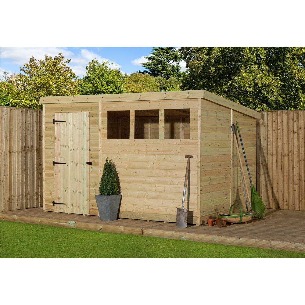 Empire Sheds 1500 10 x 8ft Tongue and Groove Wooden Pent Garden Shed Image 3
