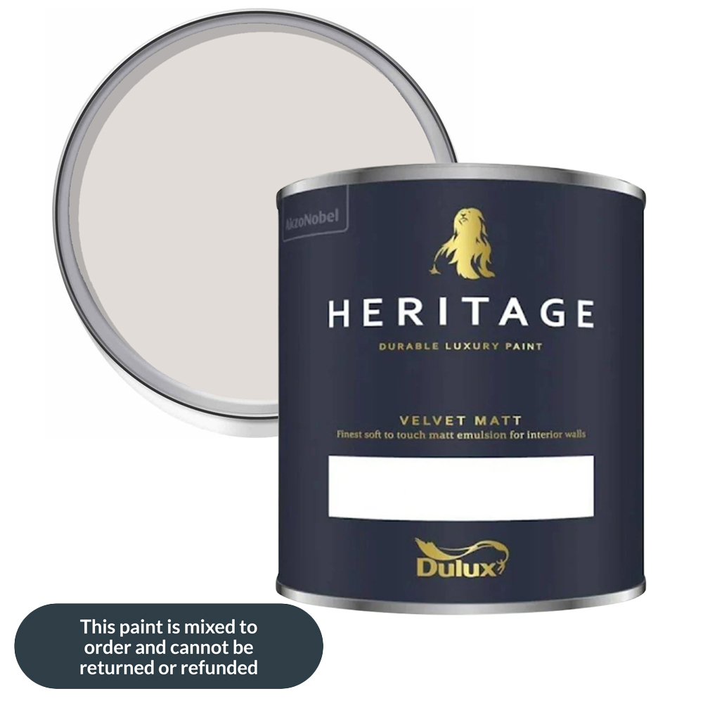 Dulux Heritage Walls and Ceilings Chiltern White Velvet Matt Emulsion Paint 1L Image 1