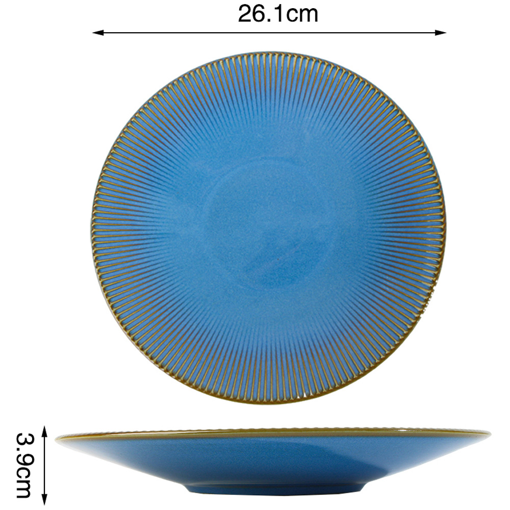 Waterside Reactive Glaze Blue 16 Piece Dinner Set Image 4