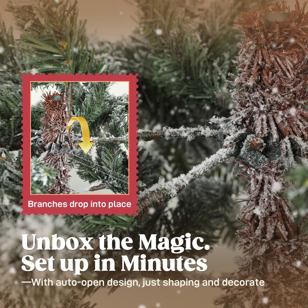 Everglow Snow Flocked Artificial Christmas Tree 5ft Image 6