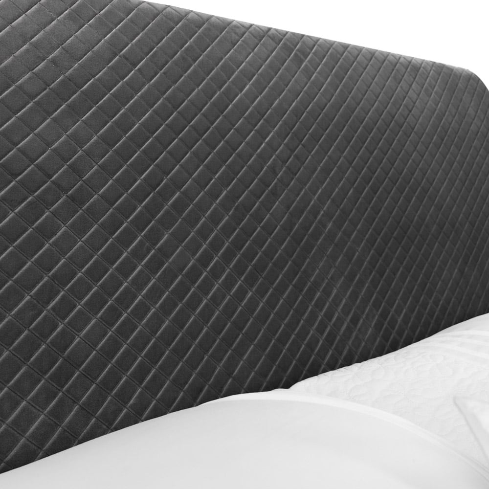 Julian Bowen Sanderson Double Grey Velvet Bed Frame Image 7