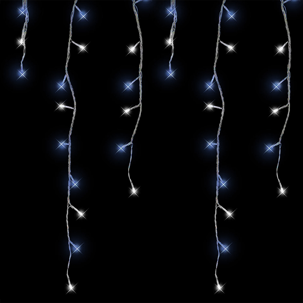 The Christmas Workshop 240 LED Blue and White Icicle String Light Image 1