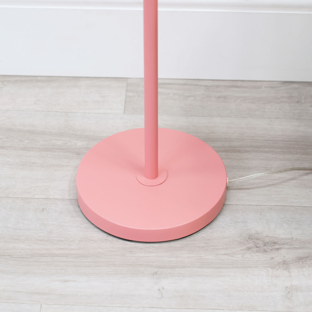 ValueLights Bibi Pastel Pink 2 Way Adjustable LED Floor Lamp Image 4