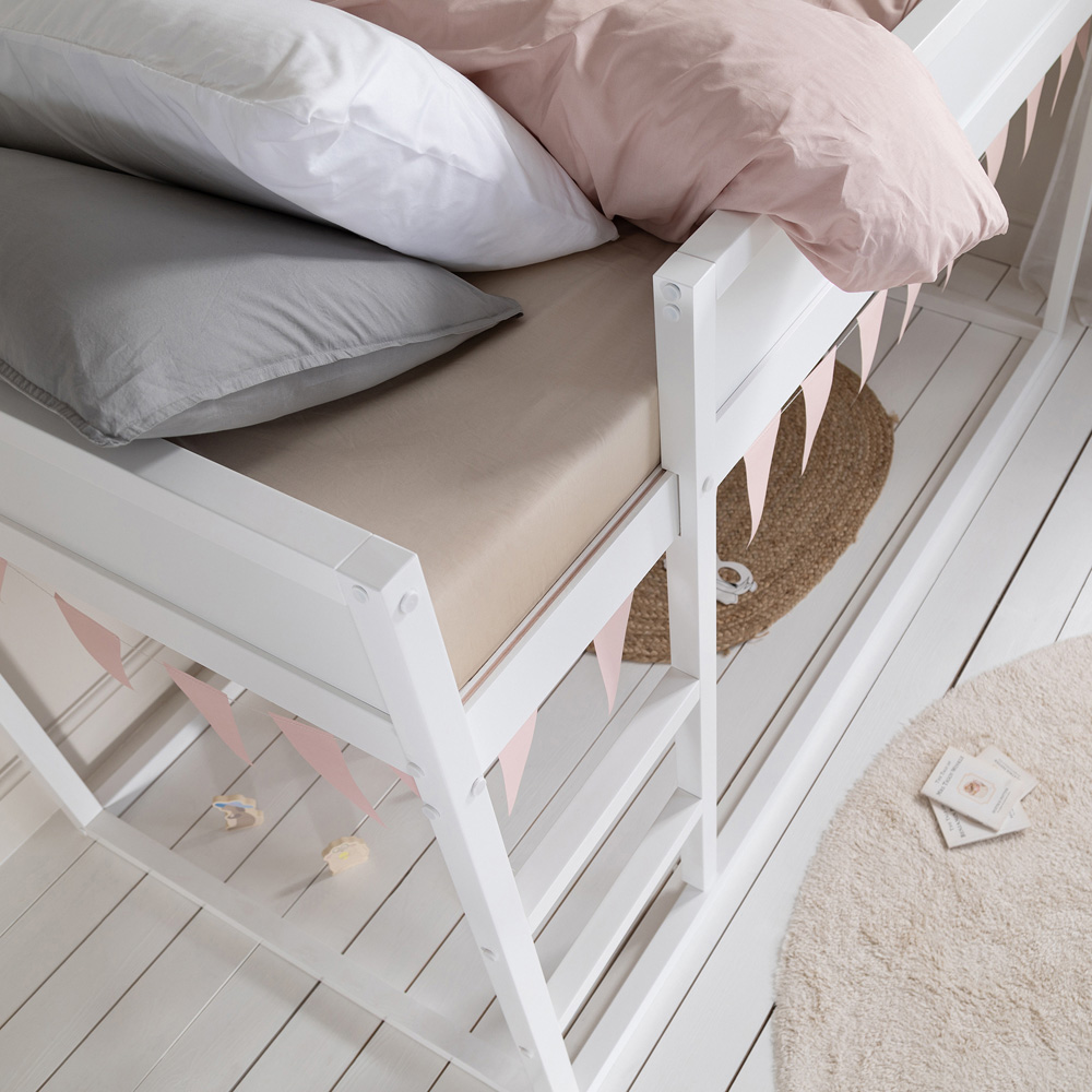 Noa and Nani Lykke White Reversible Mid Sleeper Cabin Bed with Straight Ladder Image 5
