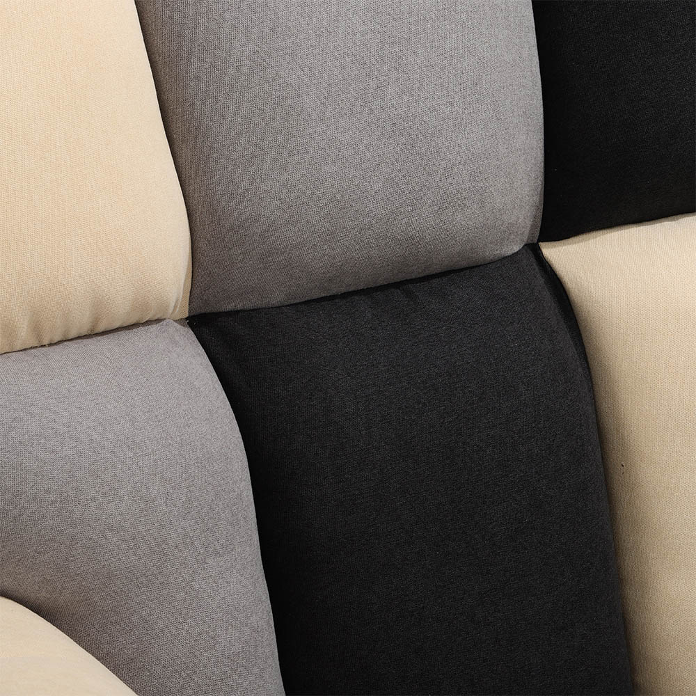 Living and Home Tufted Linen Upholstered Rocking Chair Image 6