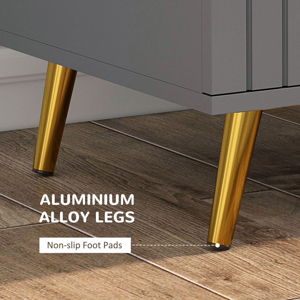 Portland 4 Drawer Chest of Drawers with Aluminium Legs Image 7