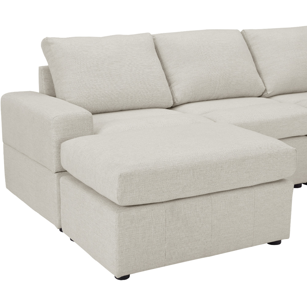 Home Detail Celestia 4 Seater Light Grey Fabric Corner Sofa Image 7