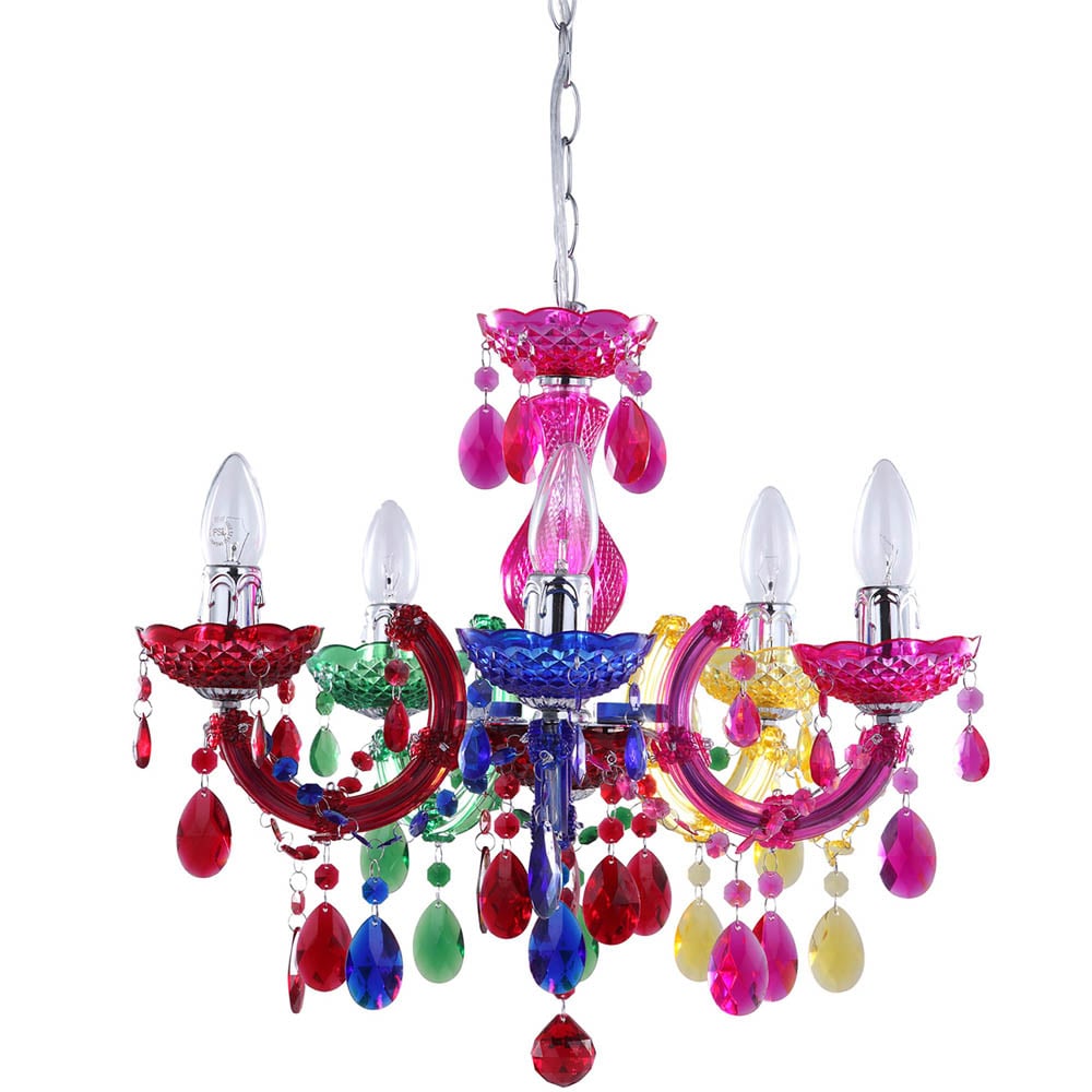 Inlight Marie Therese 5 Light Multicolour Chandelier Image 4