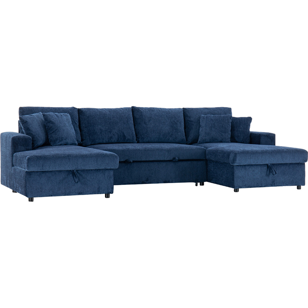 Maddox Pull Out Sofa Bed with Storage  Navy Image 2