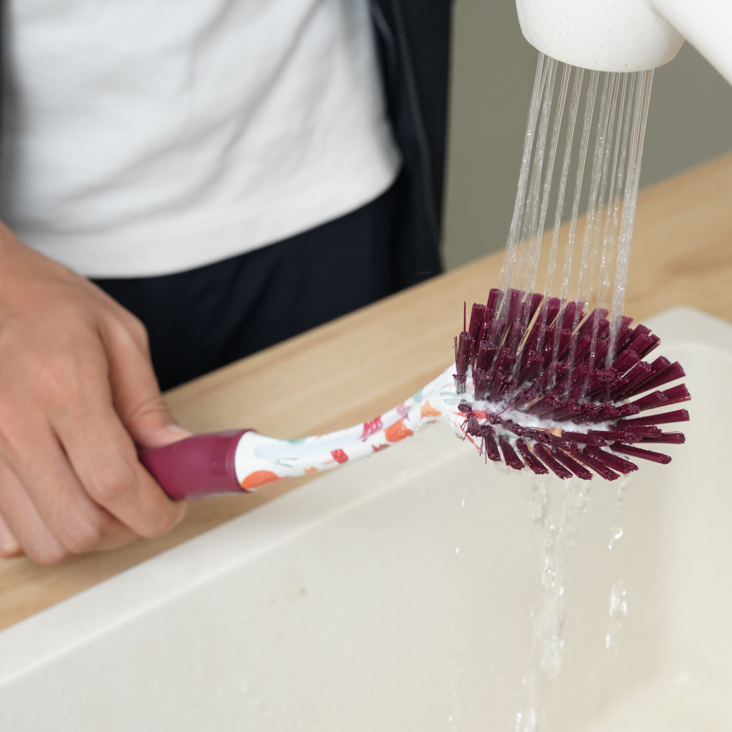 Autumn Pumpkin Dish Brush Brown Image 5