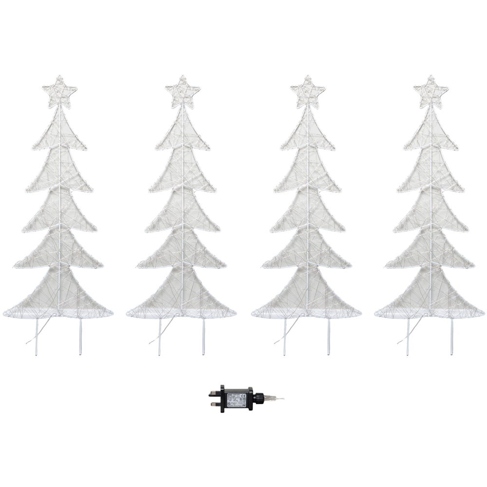 Samuel Alexander 4 Piece 400 Rainbow LED Tree Christmas Tree Path Light Set Image 2