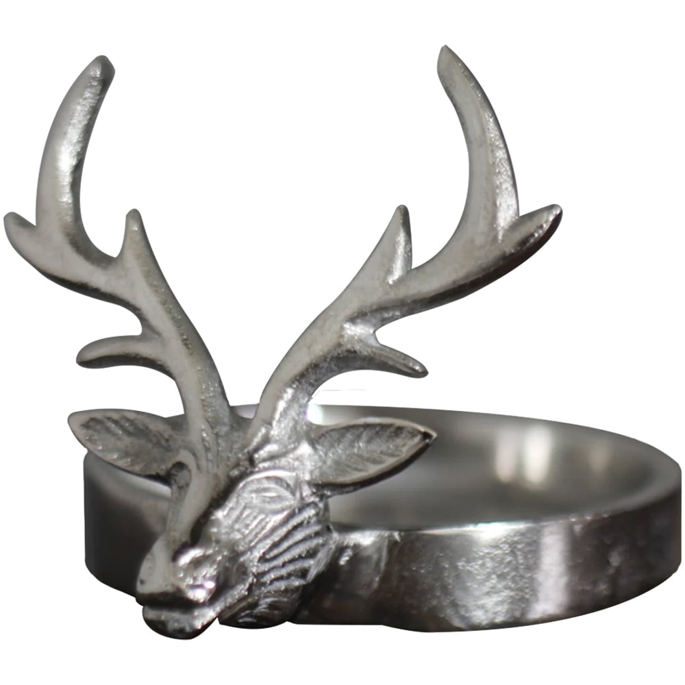 Marco Paul Silver Reindeer Candle Holder Image 1