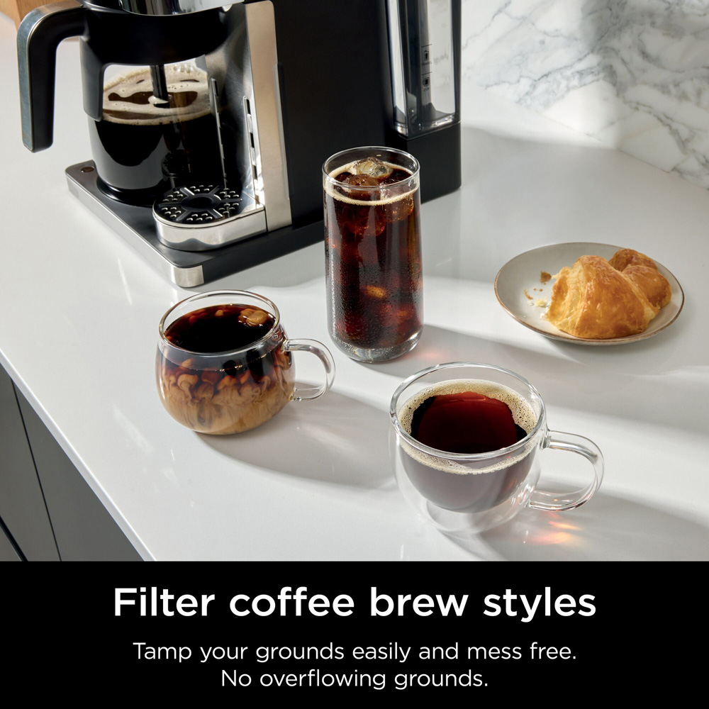 Ninja Prestige Dualbrew Silver and Black Coffee Machine Image 5