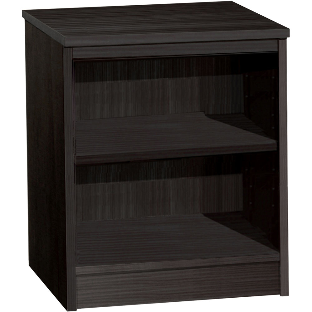 R White Cabinets 2 Shelf Black Desk Height Wide Bookcase Image 2
