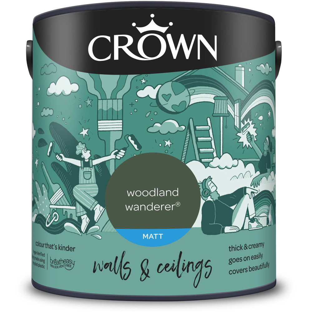 Crown Walls and Ceilings Woodland Wanderer Matt Emulsion Paint 2.5L Image 2