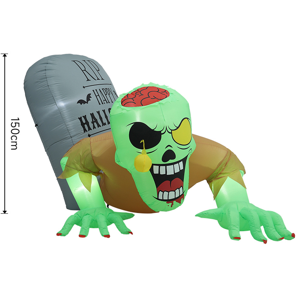 Living and Home Halloween Inflatable LED Zombie Tombstone 150cm Image 9