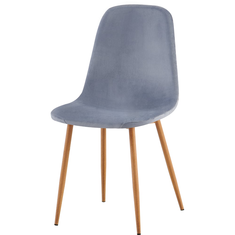 DS Living Luxe Set of 2 Blue Mirage Wood Printed Coating Dining Chairs Image 2