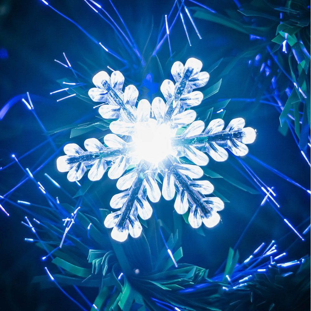 The Christmas Centre 18 Cool White LED Green Fibre Optic Artificial Xmas Tree 2ft Image 3