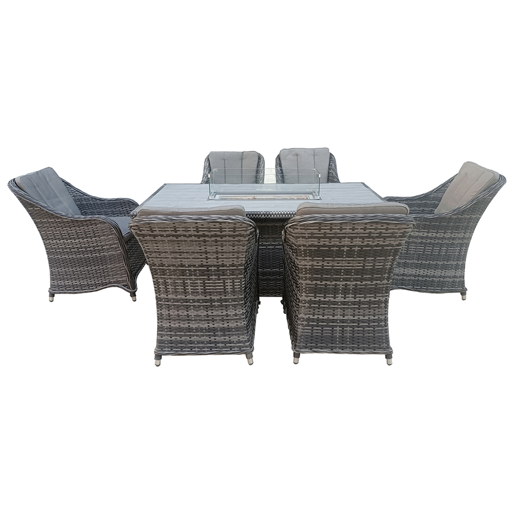 Furniture One 6 Seater Rattan Fire Pit Garden Furniture Image 2