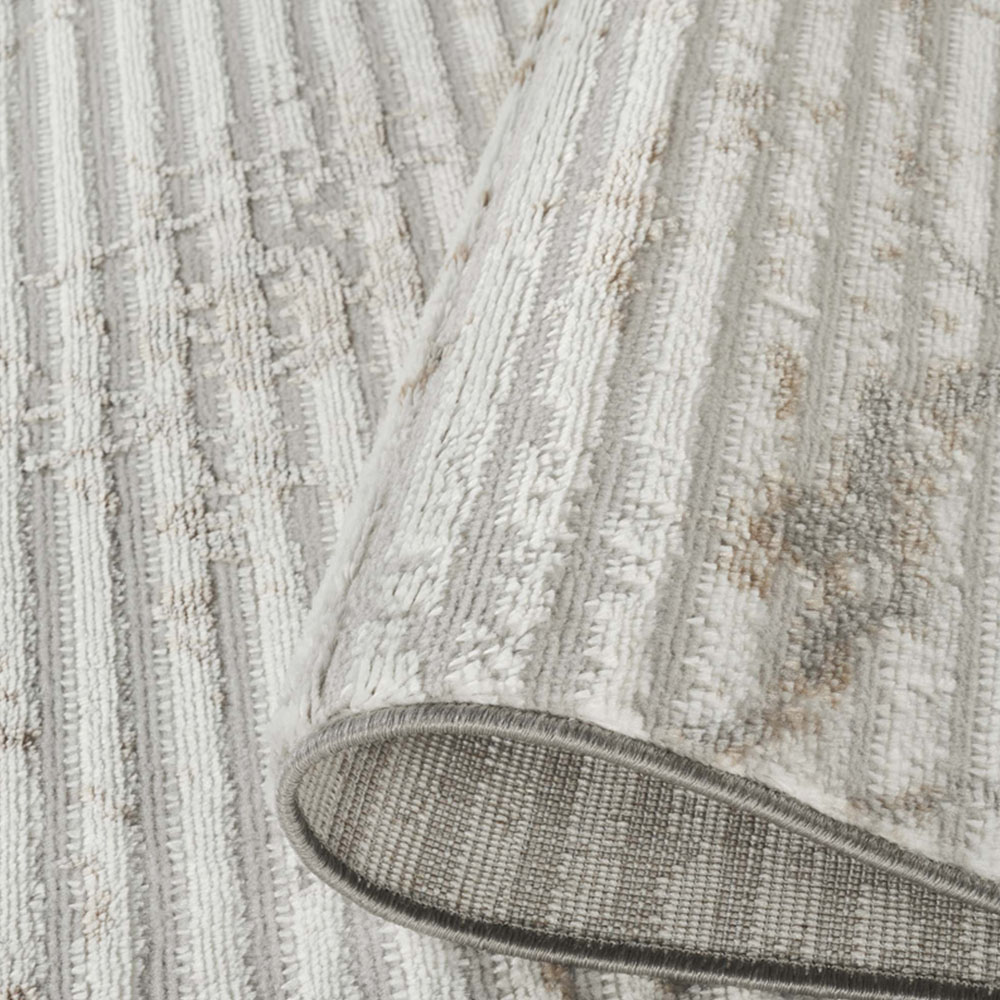 Desire Rugs Perla Grey Modern Abstract Linear Molten Design Rug 160 x 230cm Image 4