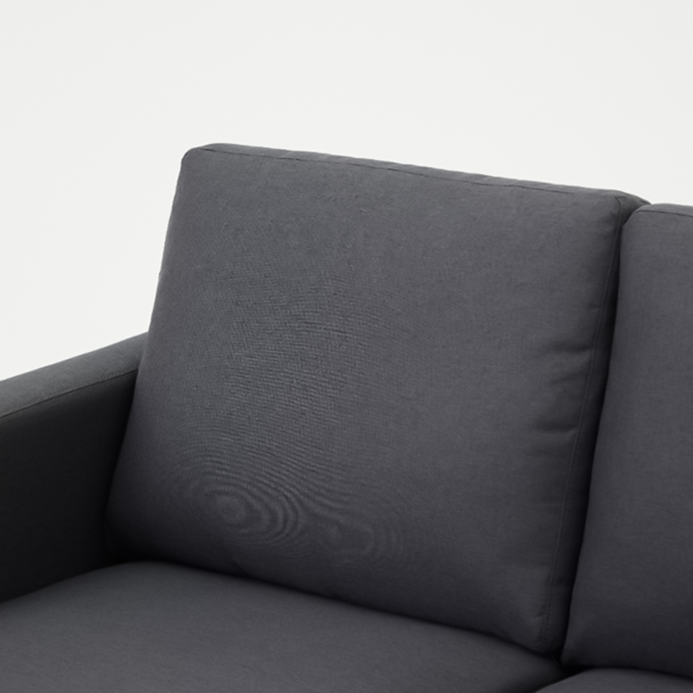 Home Detail Leah 3 Seater Grey Fabric L Shape Sofa Image 4