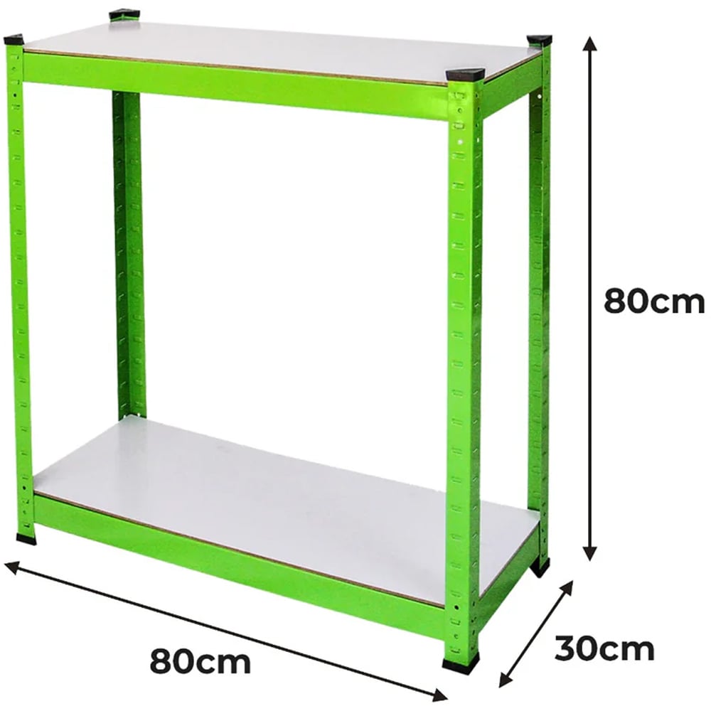 MonsterShop Green PE Cover Polytunnel 9.8 x 6.5ft Greenhouse with Racking Image 5