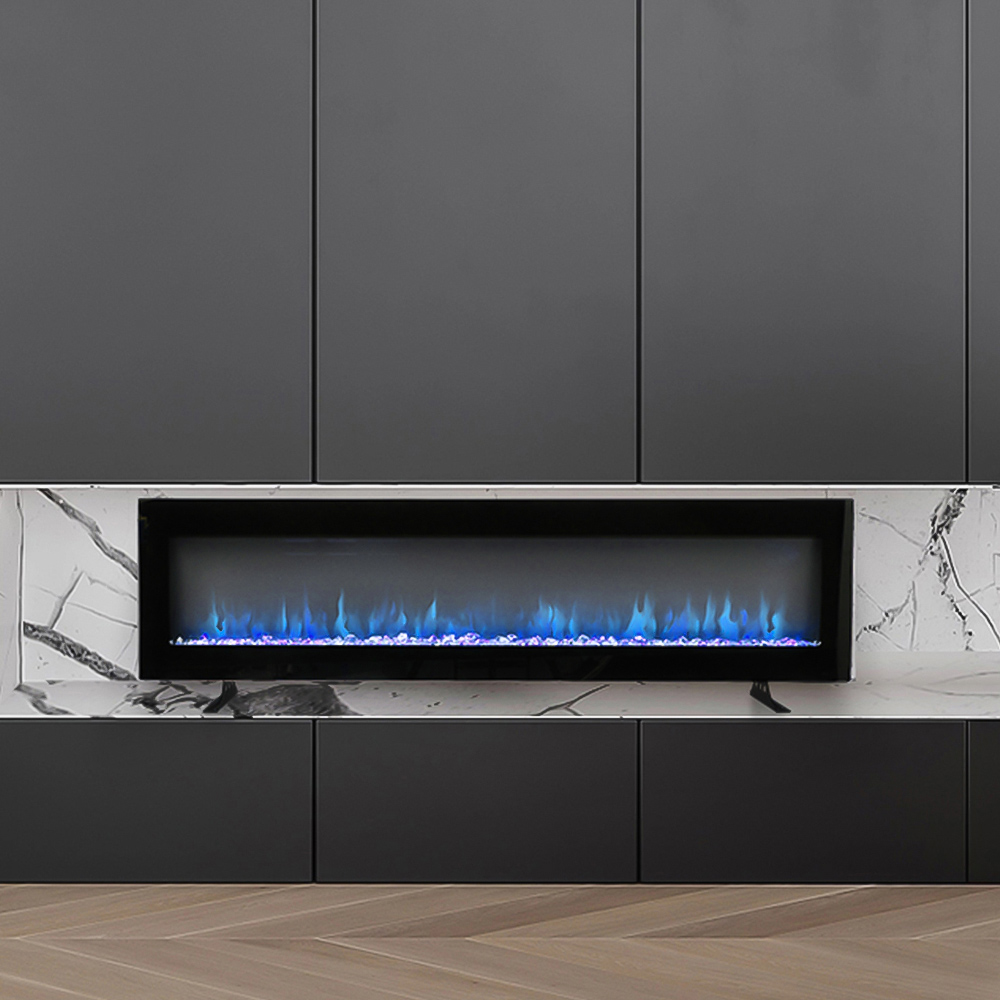 Living and Home 50 Inch Electric Fireplace Wall Mounted or Freestanding Heater 12 Flame Colours Image 7