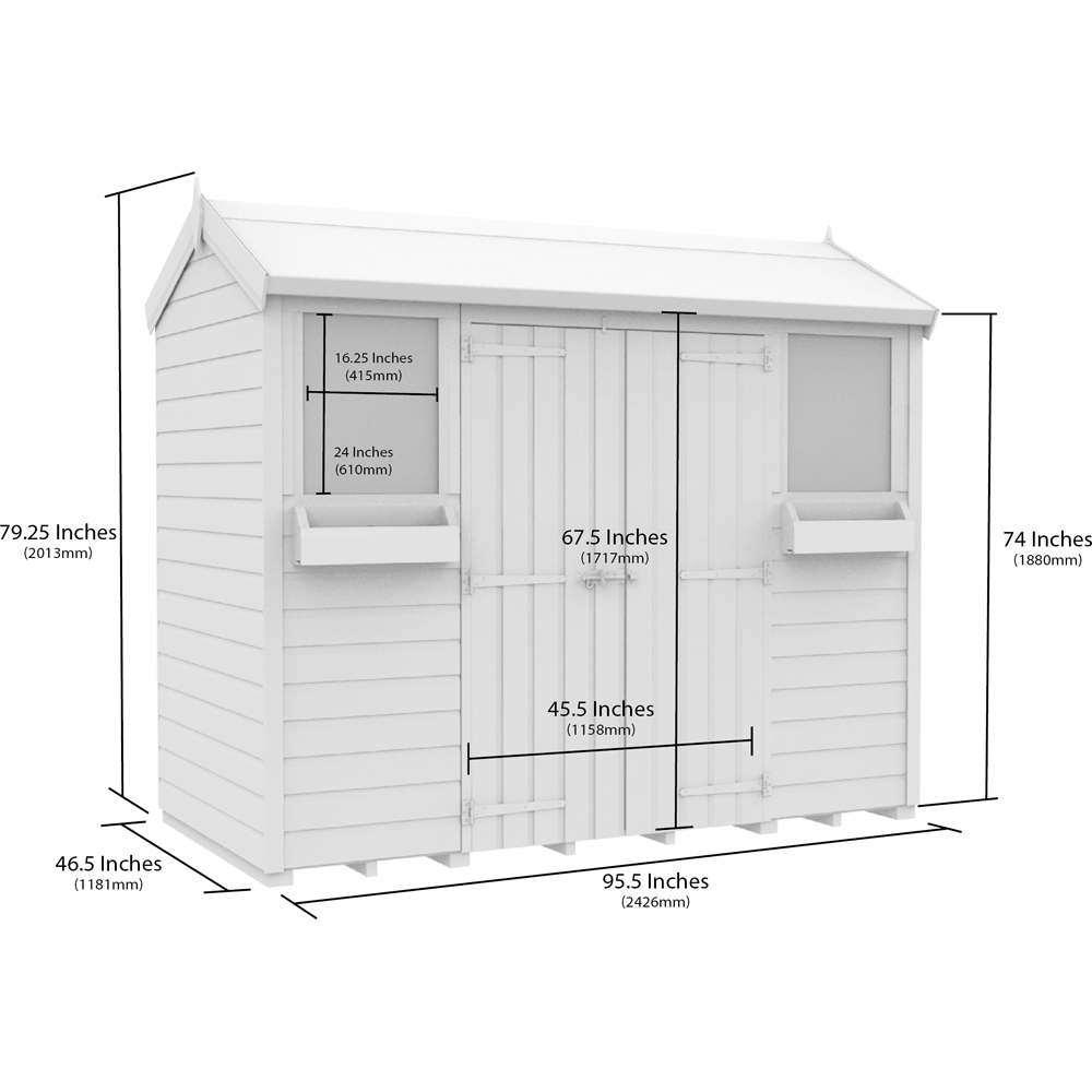 DIY Sheds 8 x 4ft Tongue and Groove Timber Apex Summer Garden Shed Image 9