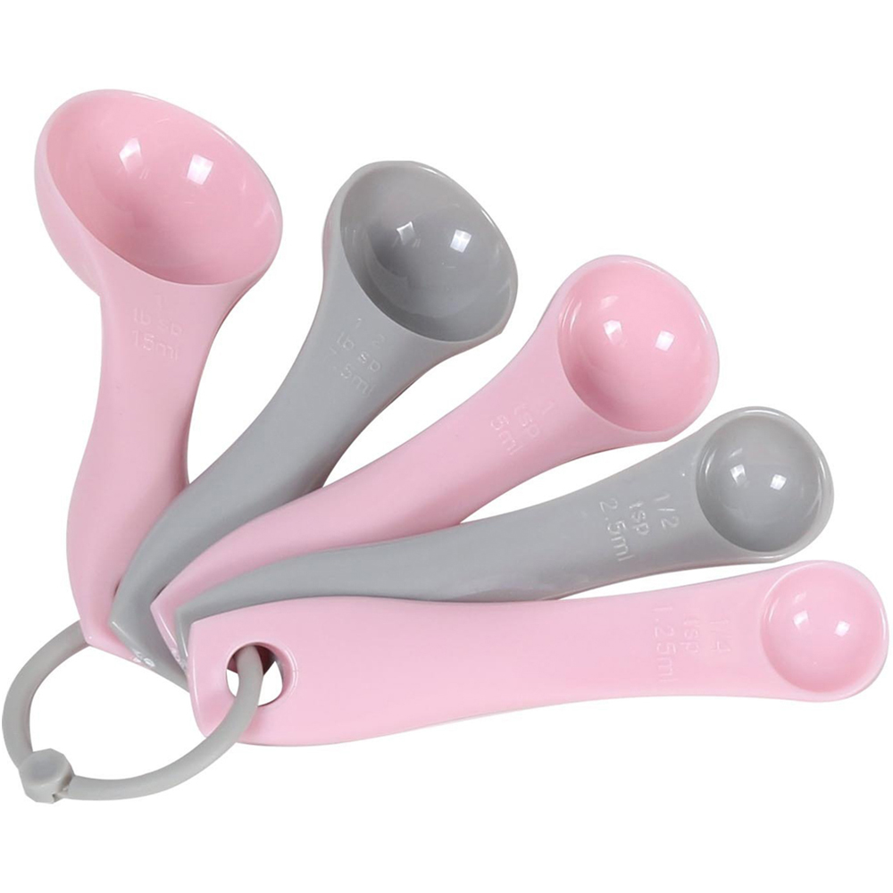 Pack of Five Plastic Measuring Spoons Image 1