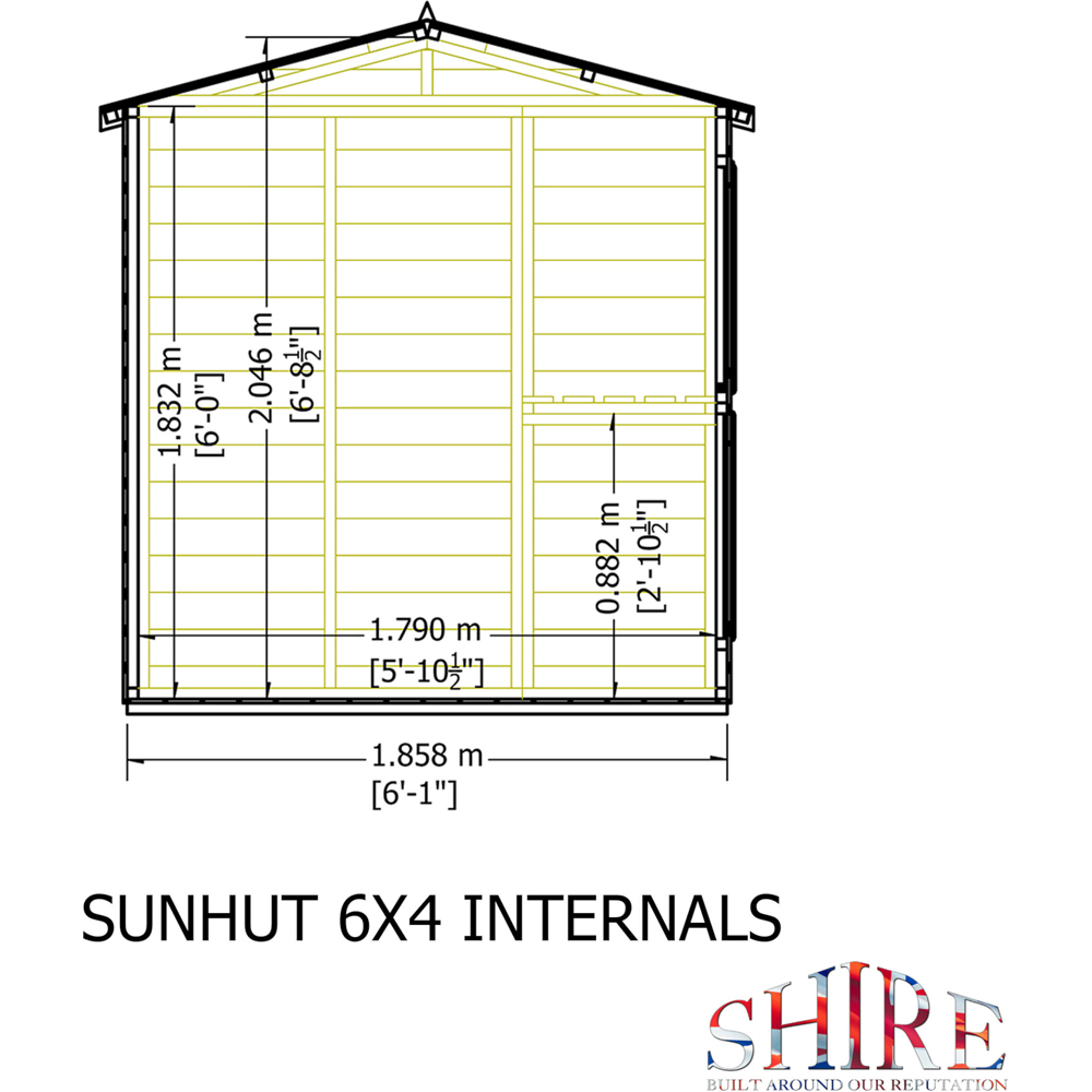 Shire 6 x 4ft Sun Hut Image 8