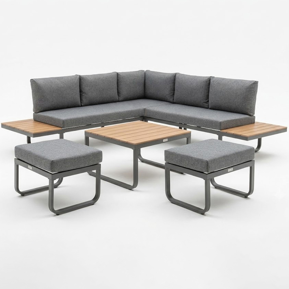 Norfolk Collection Billingford Grey 4 Seater Mini Corner Lounge Set Image 2