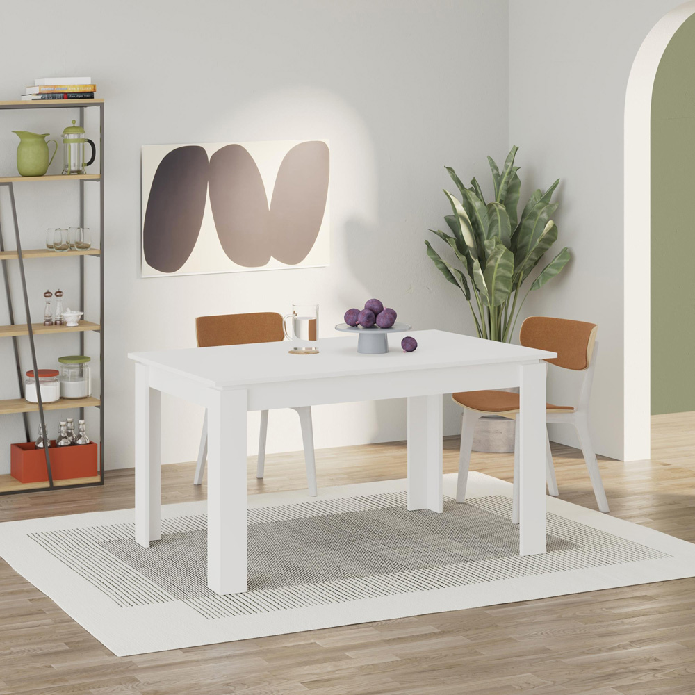 Decortie Tolmen 6 Seater White Dining Table Image 6