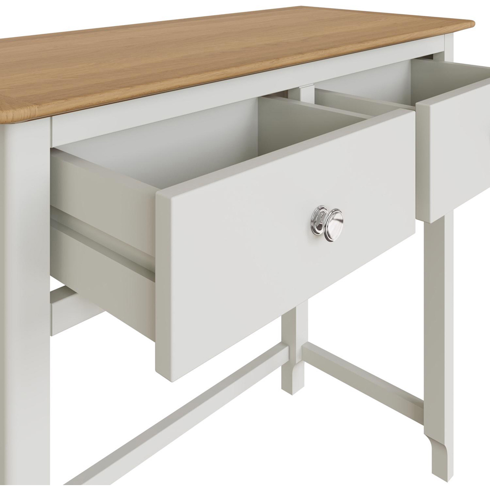 FWStyle Taberno 2 Drawer White Dressing Table Image 4