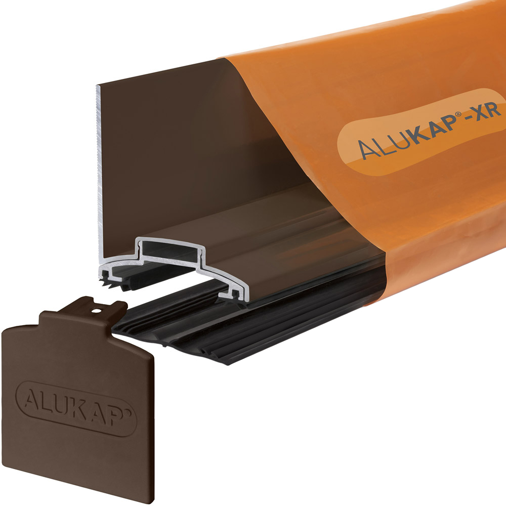 Alukap-XR Brown Wall Bar 3.0m with 55mm Rafter Gasket Image 1
