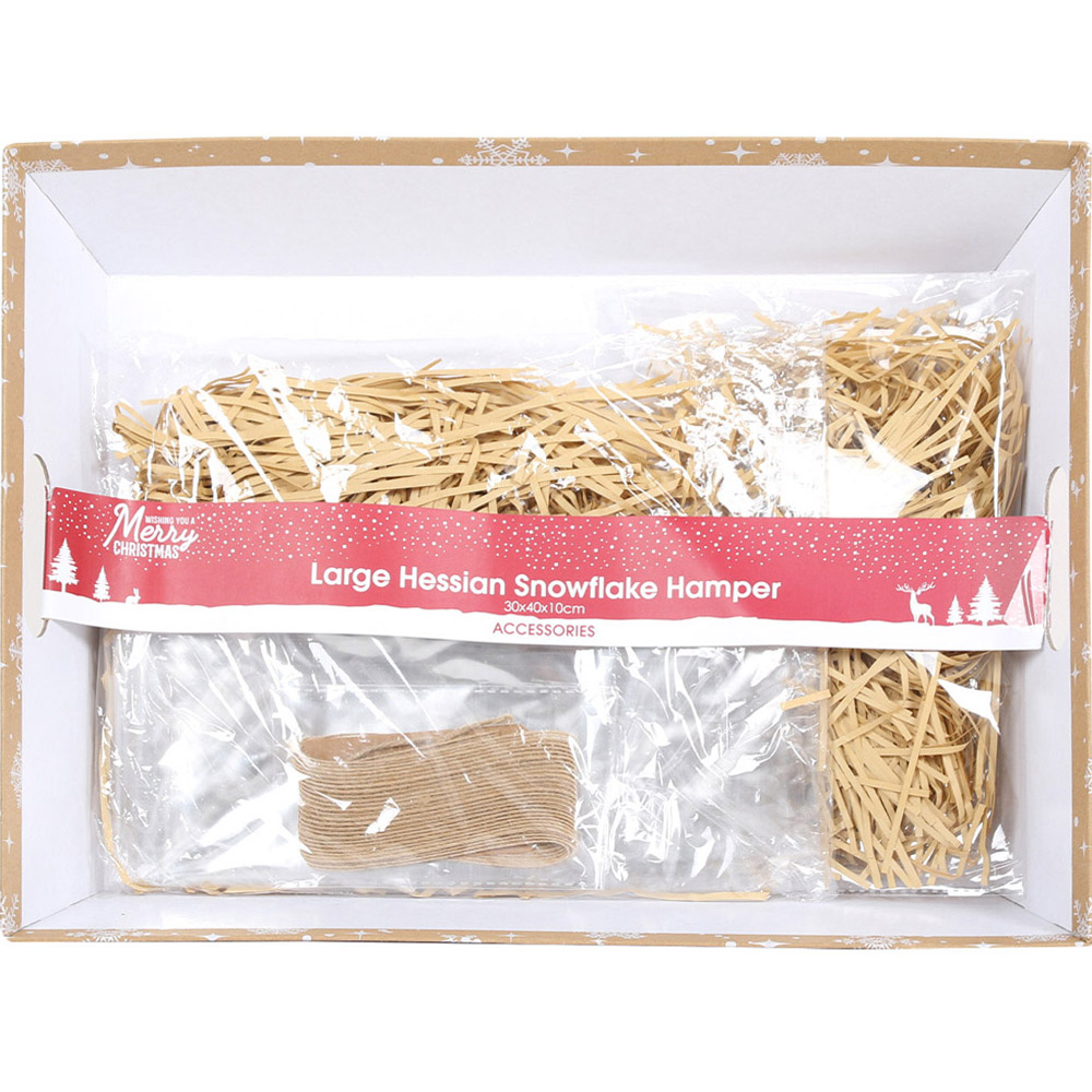 Large Hessian Snowflake Hamper Image 2