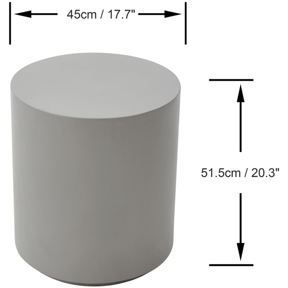 Elementi Rome Space Grey GRC Side Table Image 5
