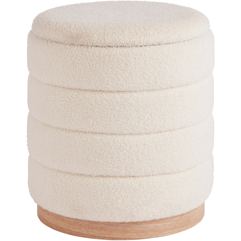 GFW Otis Teddy Boucle Storage Stool Image 2