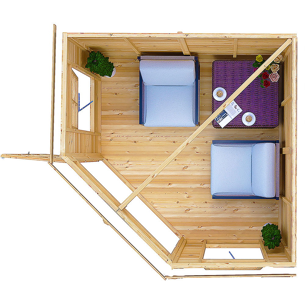 Shire Hampton 8 x 8ft Double Door Traditional Summerhouse Image 3