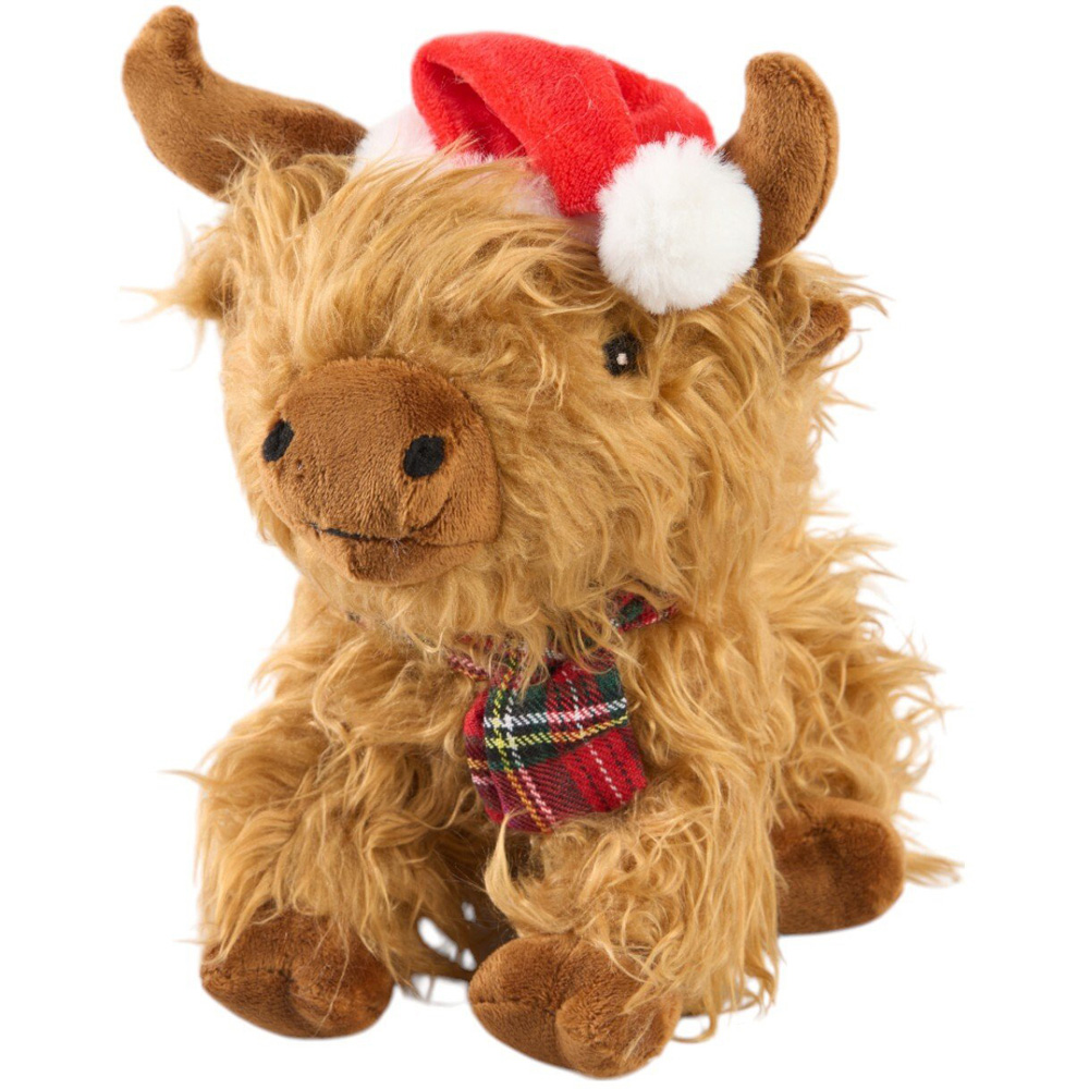 Festive Highland Cow Doorstop Brown Image 2