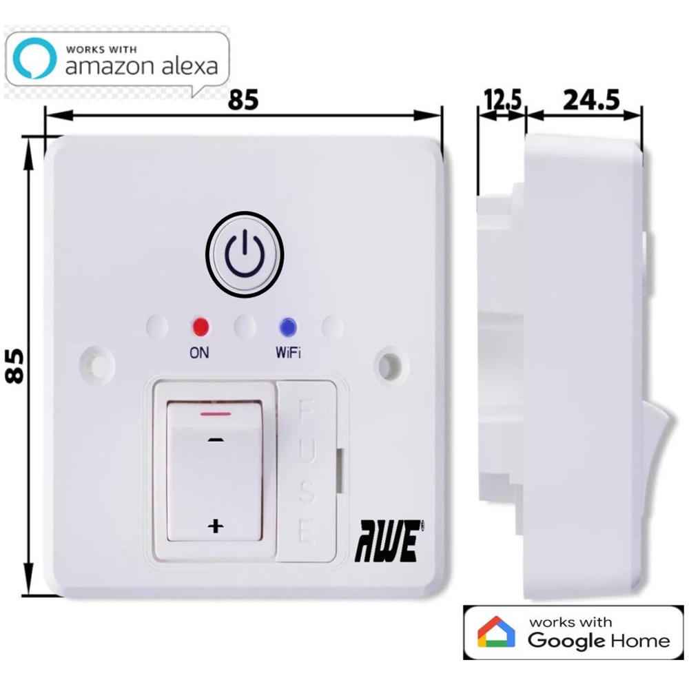 Awe Smart Wi-Fi Fused Timer Switch 13A 3 Pack | Homebase