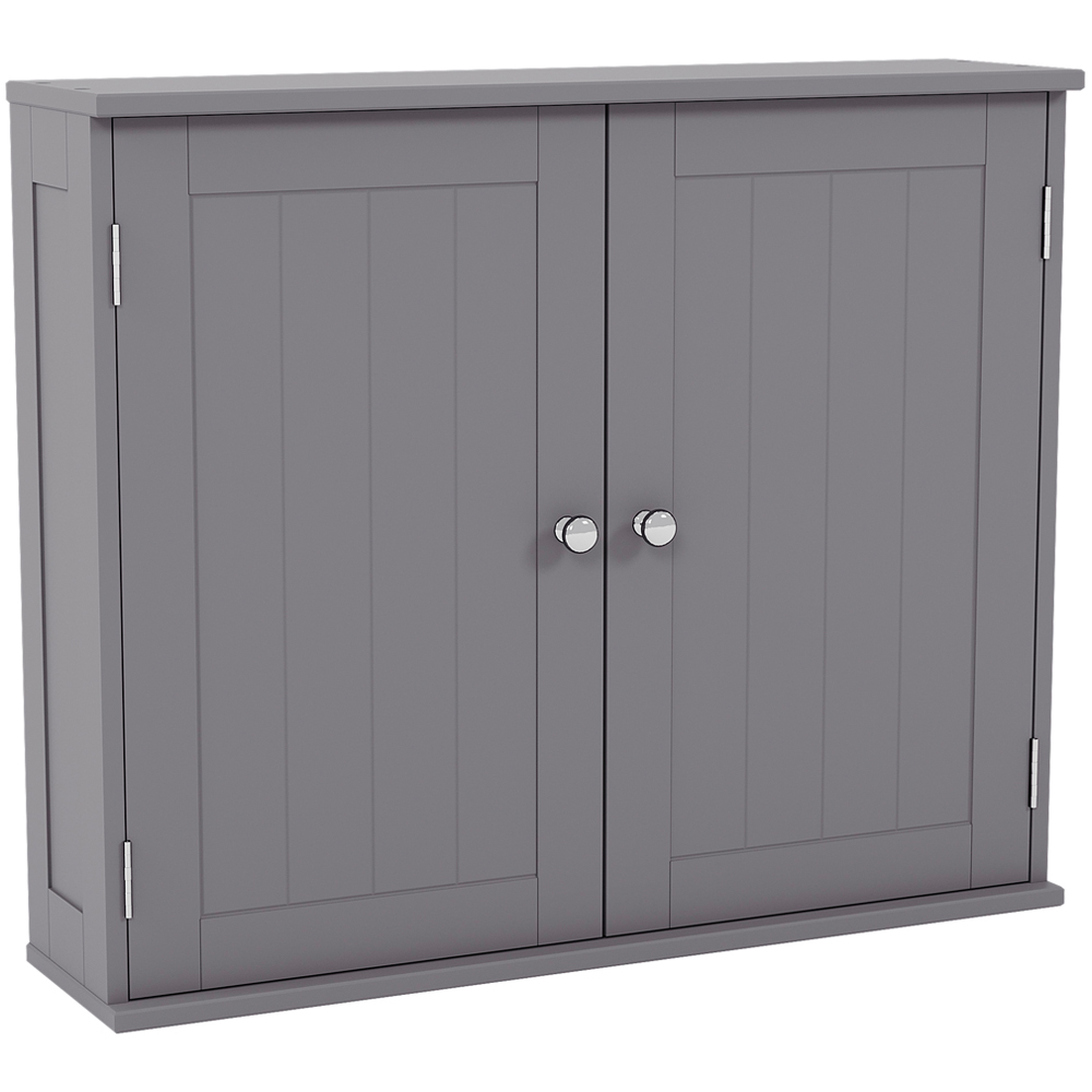 Bath Vida Priano 2 Door Grey Wall Mounted Bathroom Cabinet Image 2