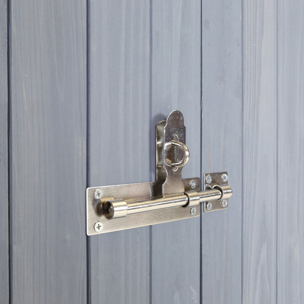 Charles Bentley 1.8 x 4.5 Grey Double Door Chest Storage Shed Image 7