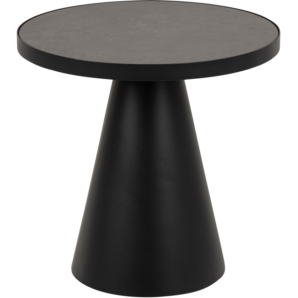 Florence Soli Round Black Ceramic Coffee Table Image 2