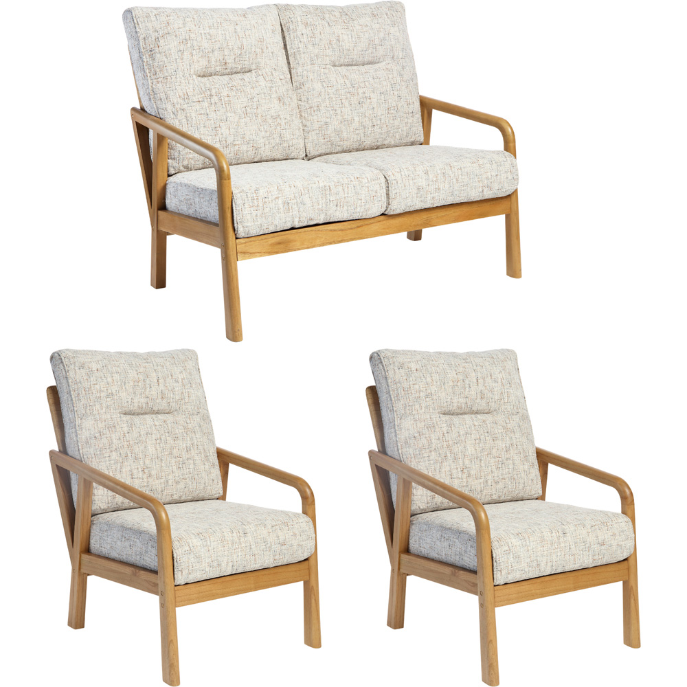 Desser Dubai 4 Seater Light Oak Natural Rattan Farrow Sofa Set Image 2