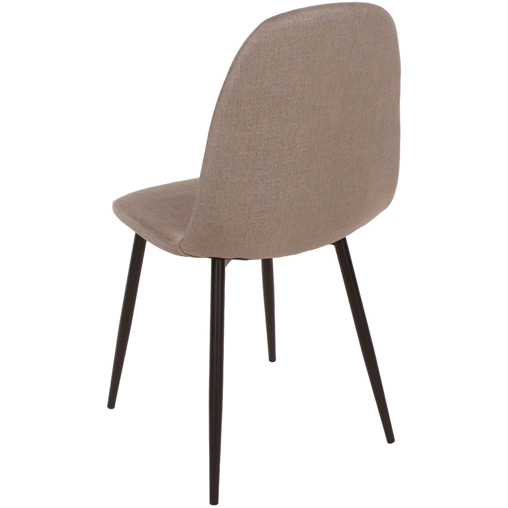 Core Products Aspen 4 Seater Foiled Top Upholstered Rectangular Dining Set White Marble Effect Image 7