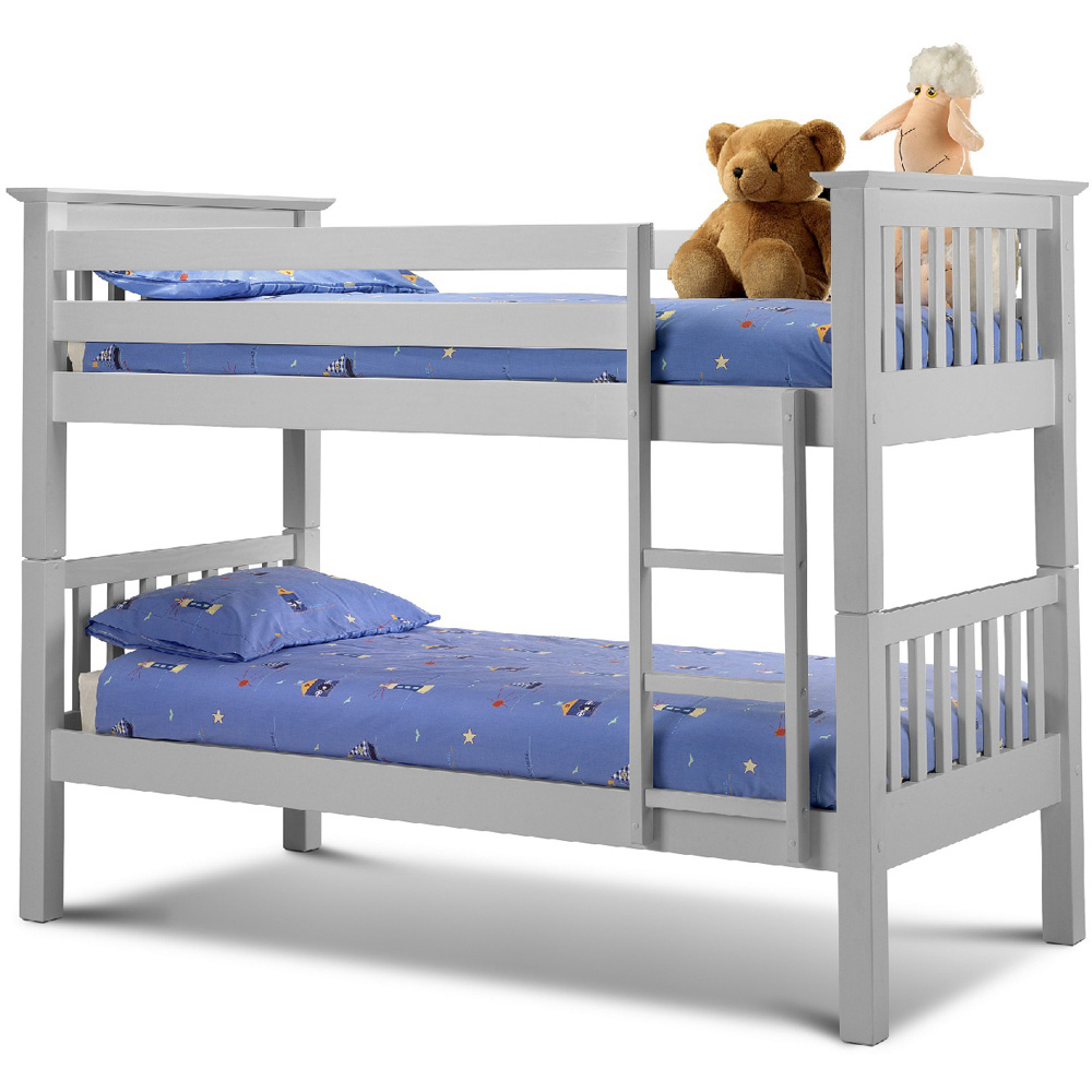 Julian Bowen Barcelona Dove Grey Bunk Bed Image 2
