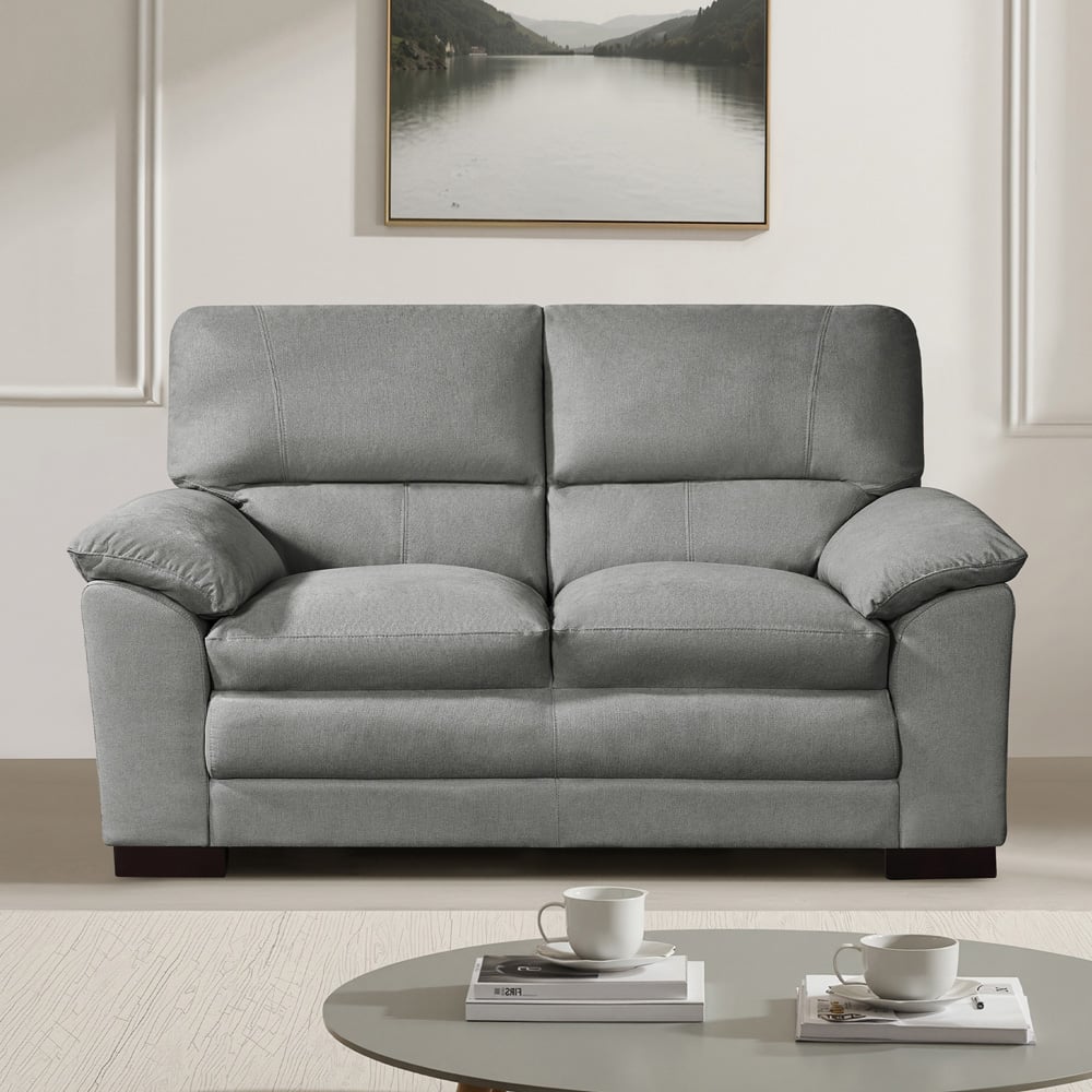 Artemis Home Ramona 2 Seater Grey Fabric Sofa Image 3