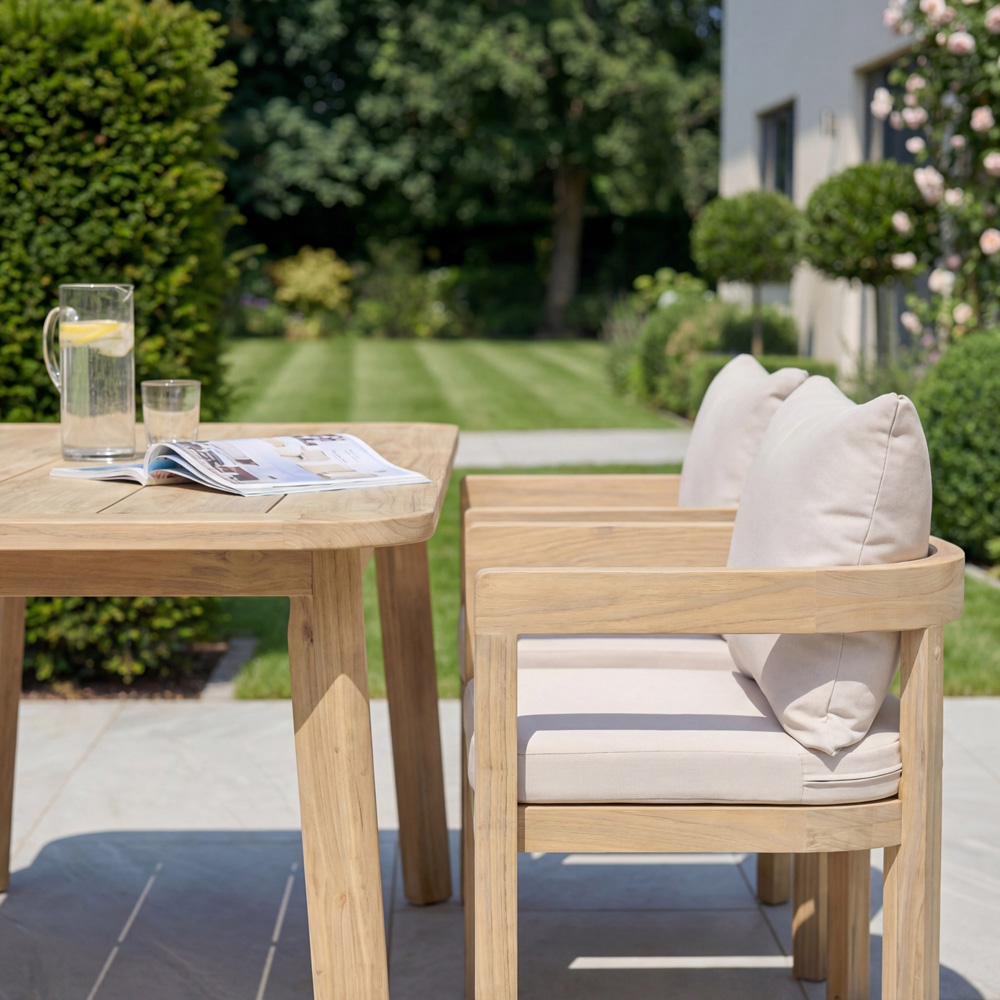 Artemis Home Sundrift 6 Seater Garden Dining Set Teak Image 3