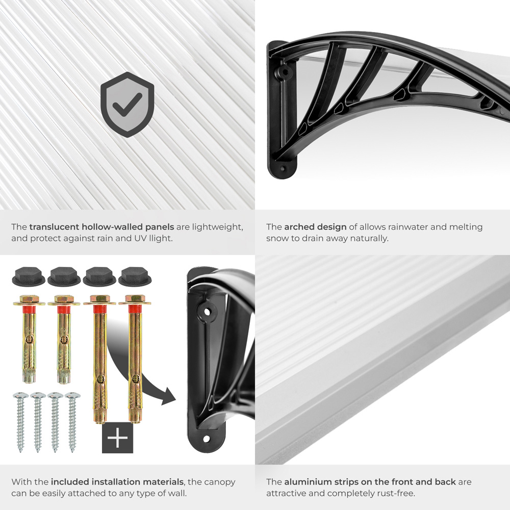 tectake Transparent Canopy 1.2 x 0.9m Image 7